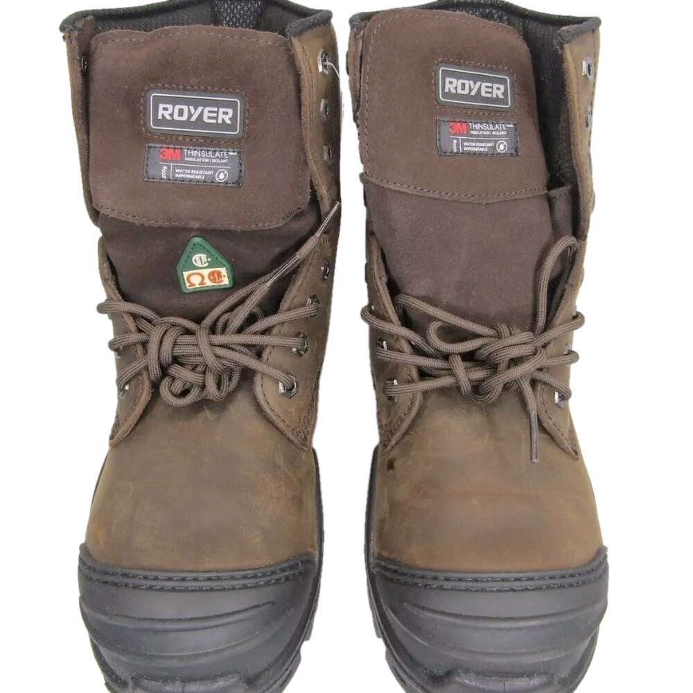 NEW ROYER 8" Ventura Thinsulate Work Boots Waterproof Composite Toe Cap Size 10